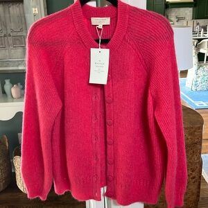 Sezane Othello Rose Candy cardigan XL NWT